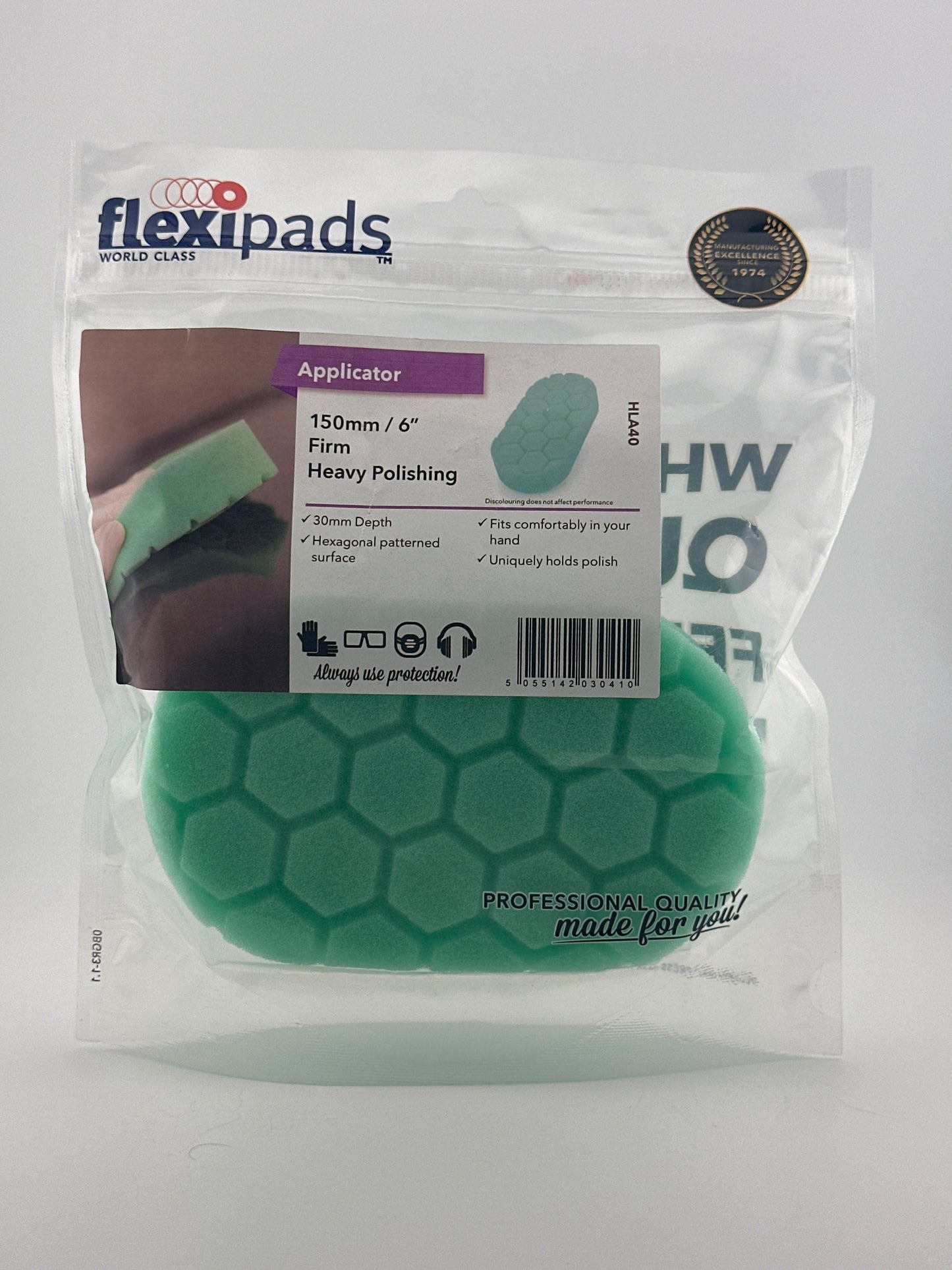 Flexipads - HLA40 6" PRO-Detail GREEN Heavy Polishing Pad