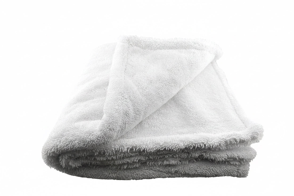 In2Detailing - Korean Microfibre Dual Twisted Pile Drying Towel 1400gsm (White)