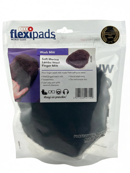 Flexipads - Four Finger Merino SOFT Pure Wool Half Wash Mitt