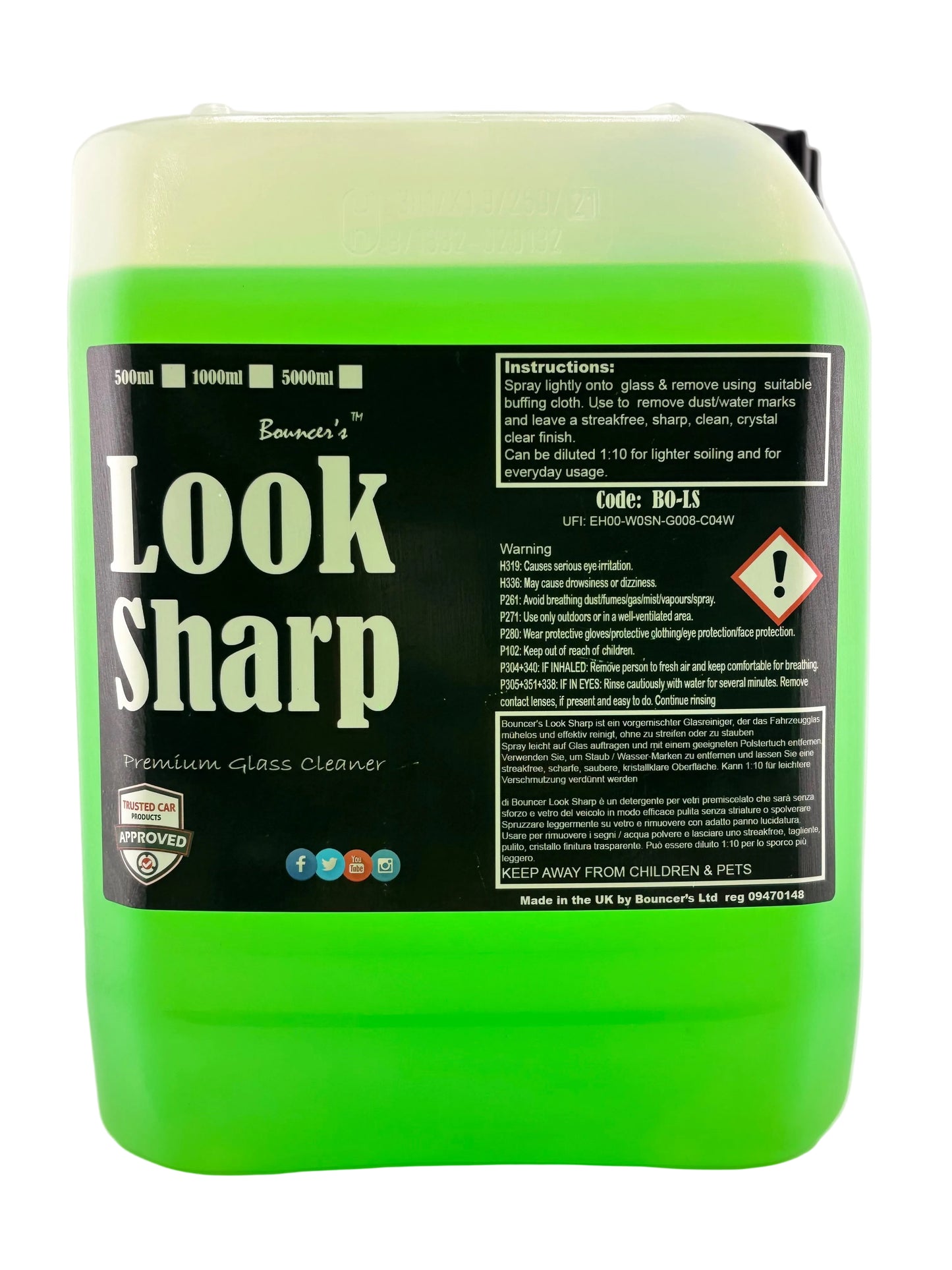 Bouncer’s - Look Sharp - Premium Glass Cleaner
